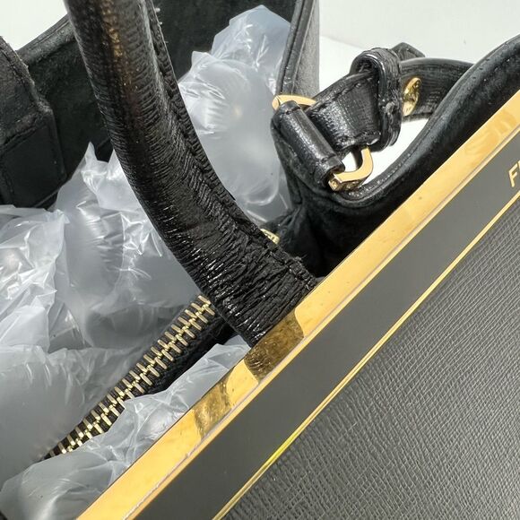 Fendi Black Leather Tote Bag - Picture 12 of 16